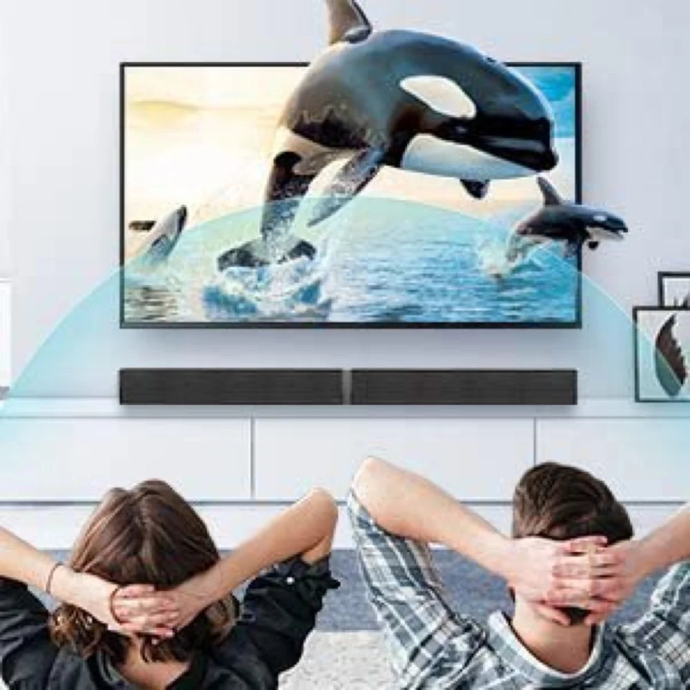 Bluetooth Sound Bar for TV, 50W Sound Bar with 4 Drivers and Remote Control, Home Audio TV Speakers Sound Bar with Arc/Optical/Aux Connect