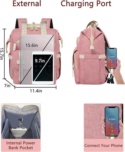 Backpack for Women,Rfid anti Theft Work Backpack for 15.6 Inch Laptop,Wide Open Large USB Charging Port Student Bookbag, Doctor Teacher Nurse College School Travel Shoulder Purse Bag